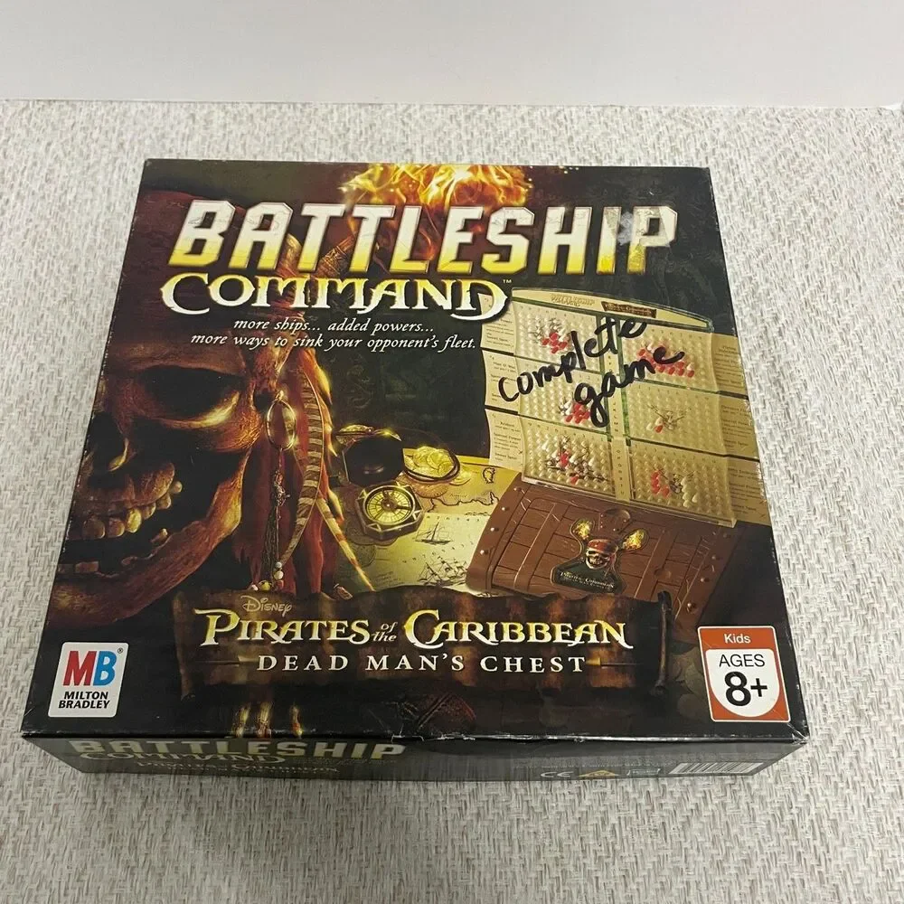 Battleship Command Game Disney Pirates of the Caribbean Open Box Complete